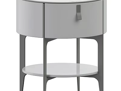 Modern White Entryway Console Table With Gray Legs Drawer And Shelf 3d model