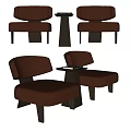 Single Sofa Backrest Outdoor Sofa Reading Sofa 3d model