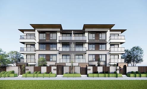 New Chinese Townhouse New Asian Overlay 3d model