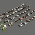 Detached Villas With Various Architectural Styles Exterior Designs And Roof Types