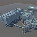 Neutral-High Voltage Transformer Main Transformer 3d model