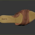 BEYLI Wedge Sandals With Crisscross Straps Brown Gradient Platform Sole Design
