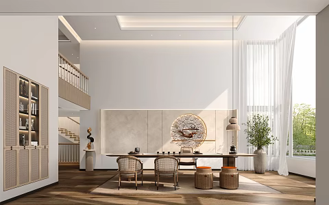 New Chinese Tea Room 3d model