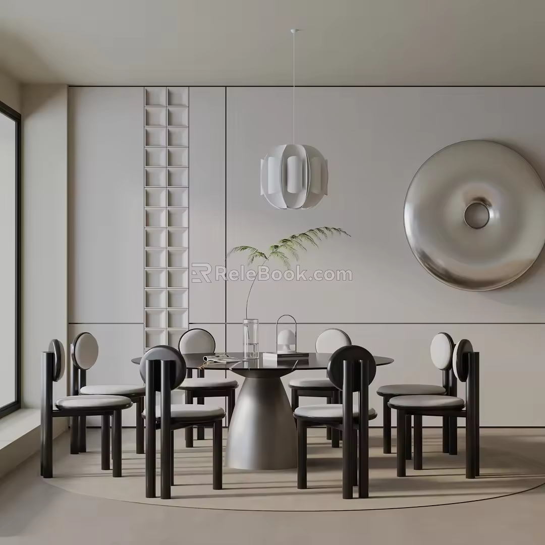 Modern table combination 3d model
