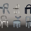 Modern Minimalist Single Chair with Unique Design Various Colors for Home Decor and Living Space