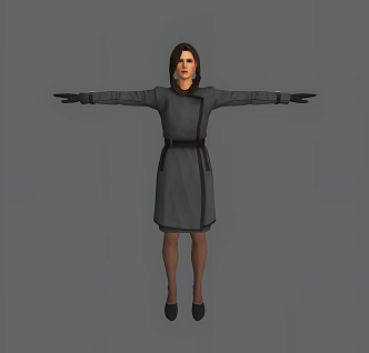 middle-aged woman female beautiful woman middle-aged woman sexy skirt clothes foreigner high heels 3d model