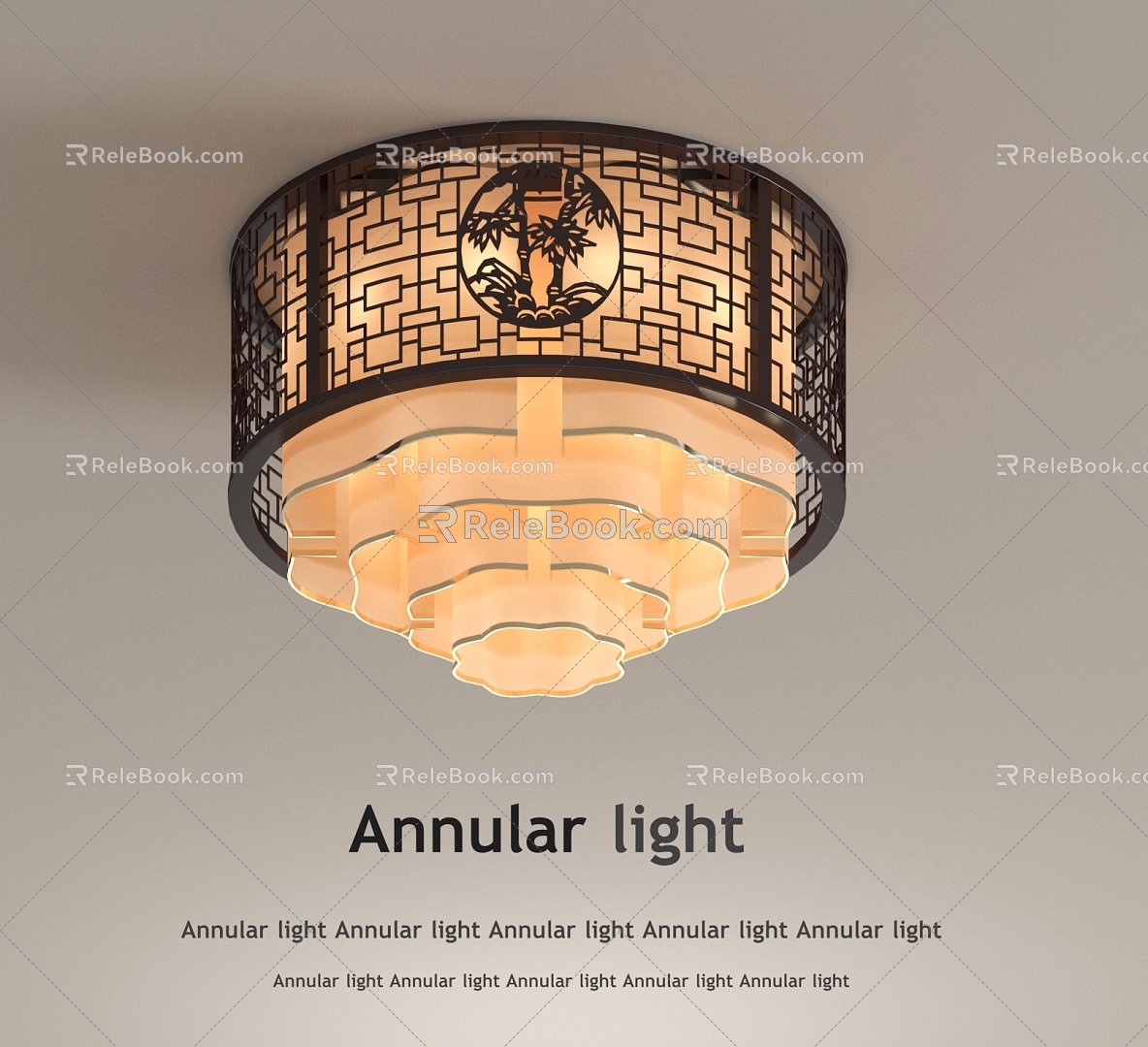 New Chinese ceiling lamp 3d model