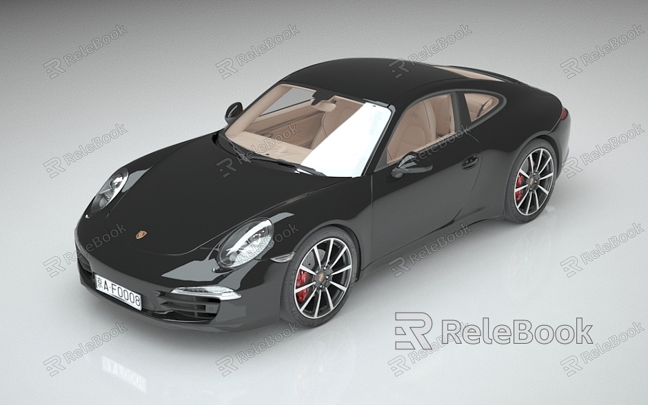 cool black porsche sports car sports car car model