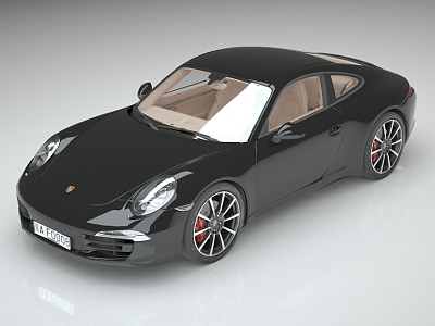 cool black porsche sports car sports car model