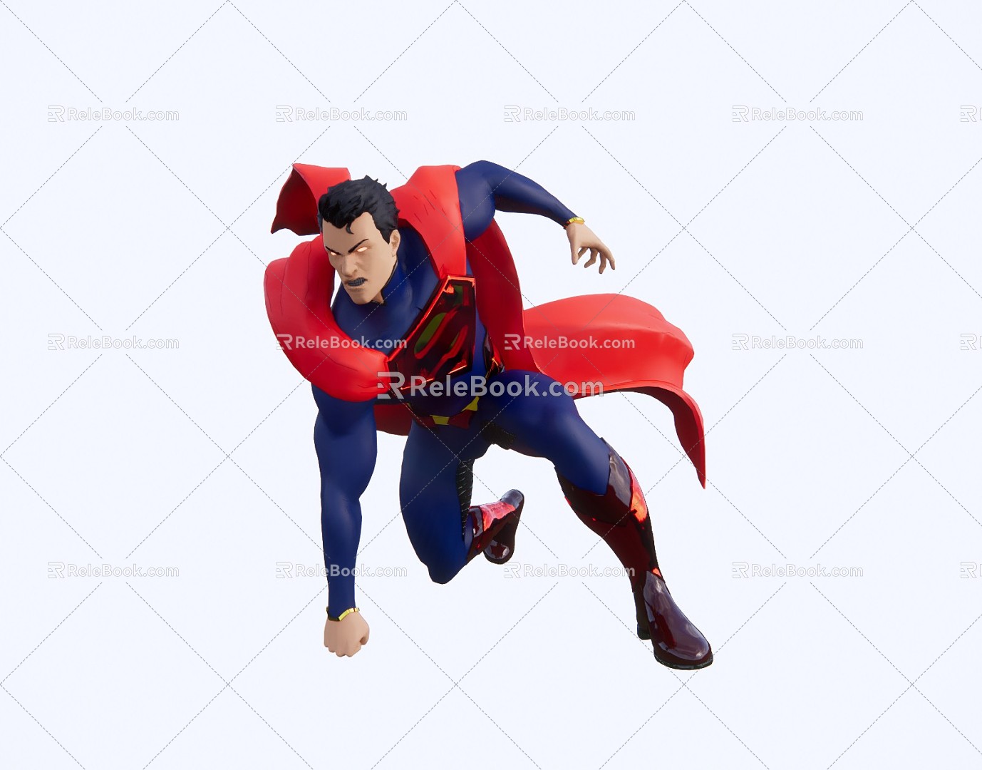 Modern Anime Character Superman 3d model