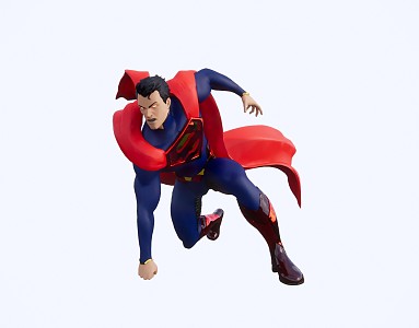 Modern Anime Character Superman 3d model