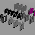 Gate machine gate induction door gate 3d model