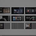 Modern Smart Switch Panels Featuring Touchscreen Interface Various Functions And Time