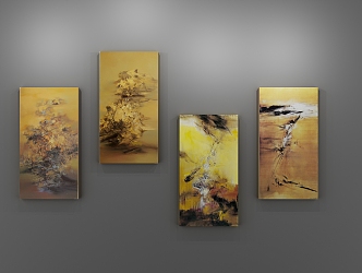 Modern Oil Painting Decorative Painting 3d model