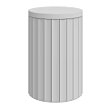 Modern Marble Cylindrical Trash Can With Vertical Stripes For Home Decor 3d model