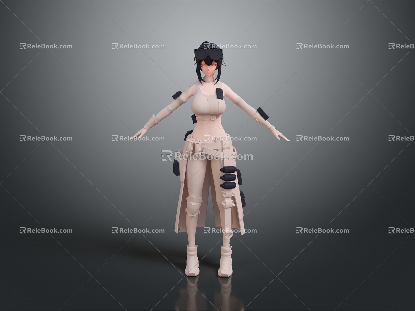 Sci-fi Beauty Cyber Beauty Sci-fi Woman Warrior Future Woman Warrior Sci-fi Lady Soldier Cyber Woman Warrior 3d model