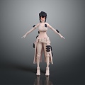 Sci-fi Beauty Cyber Beauty Sci-fi Woman Warrior Future Woman Warrior Sci-fi Lady Soldier Cyber Woman Warrior 3d model