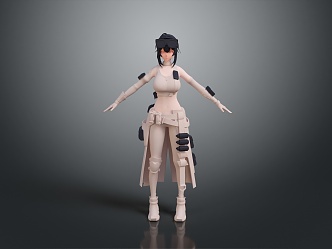 Sci-fi Beauty Cyber Beauty Sci-fi Woman Warrior Future Woman Warrior Sci-fi Lady Soldier Cyber Woman Warrior 3d model