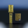 Golden Cylindrical Antique Weapon With Diamond Patterned Box And Brass Material 3d model