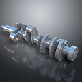 Metallic Crankshaft Engine Part With Smooth Surface And Reflective Finish