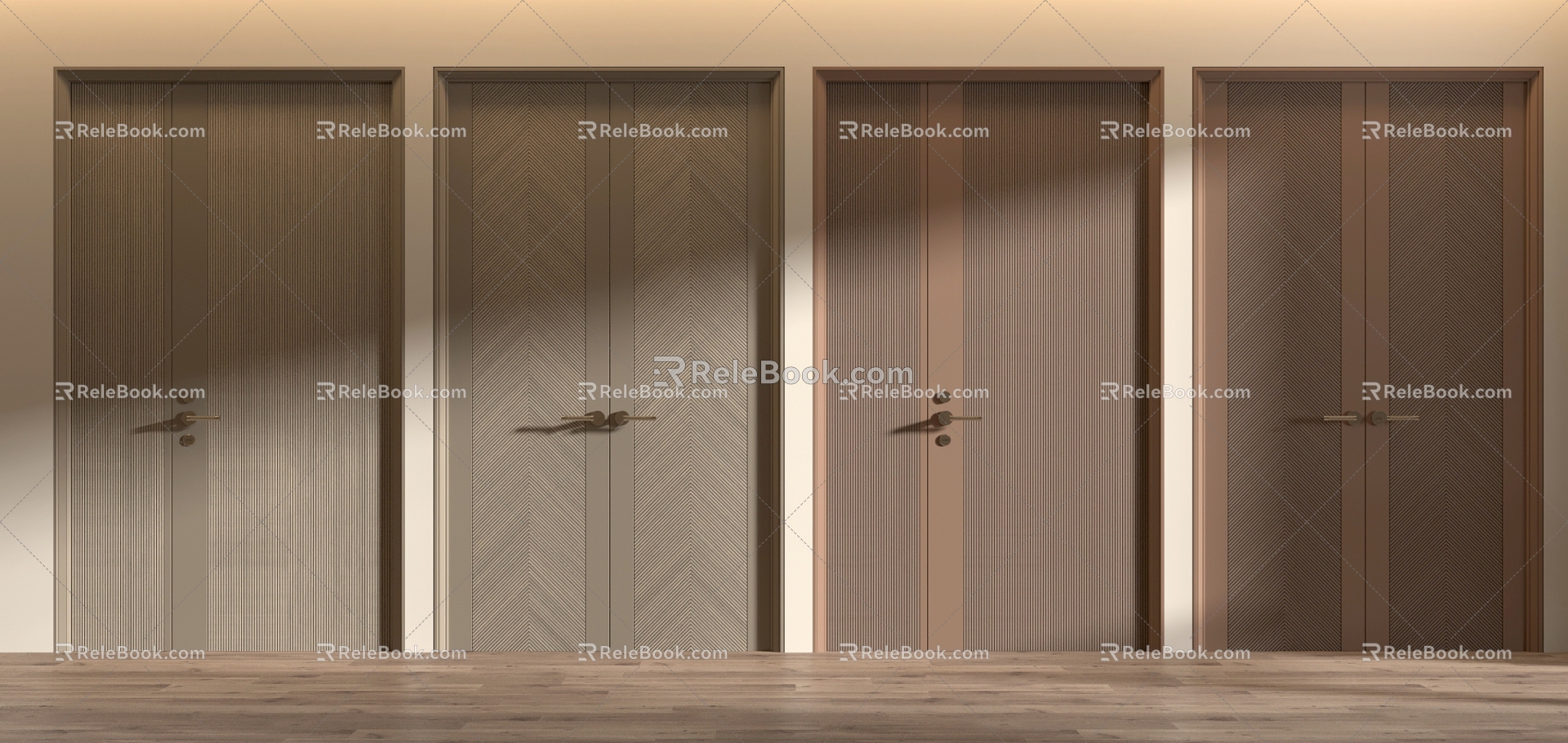 Bedroom door security door door door flat door security door entry door bedroom door solid wood door glass door lock 3d model