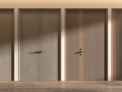 Bedroom door security door flat door security door entry door bedroom door solid wood door glass door lock 3d model