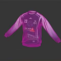 Purple and White Sweatshirt With 23 Number Vibrant Graphic Design