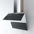 Modern Kitchen Range Hood Appliance With Stainless Steel Black Silver Sleek Design