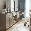 Elegant Modern Bedroom Interior With Bedside Tables Table Lamps Area Rug And Accent Chair