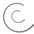 Modern Spiral Staircase Design With Curved Steps And Circular Structure 3d model