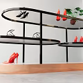 Modern Display Table Shoe Store Nakajima Sale Rack High and Low Table Display Cabinet Low Cabinet 3d model