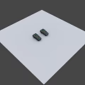 Two Classic Green SUVs With Roof Racks And Round Headlights Design