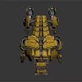 Yellow Mechanical Creature Robot Design With Detailed Structure And Futuristic Features
