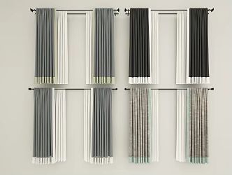 Modern Curtains 3d model