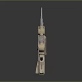 Military Tactical Communication Device With Antenna Green Display And Control Buttons