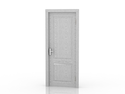 Modern Interior Door Solid Wood Door 3d model