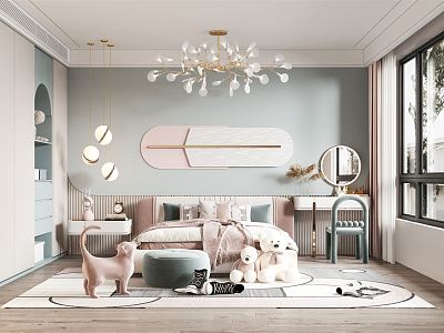 Light Luxury Children's Room Girls Children's Room model