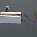 White Daily Electrical Power Device With Plug Connecting Cables And Control Knob For Home Use