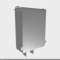 Sturdy Gray Industrial Metal Box With Black Handles And Secure Lid