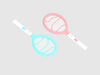 Blue And Pink Electric Mosquito Swatters For Safe Effective Household Insect Control 3d model