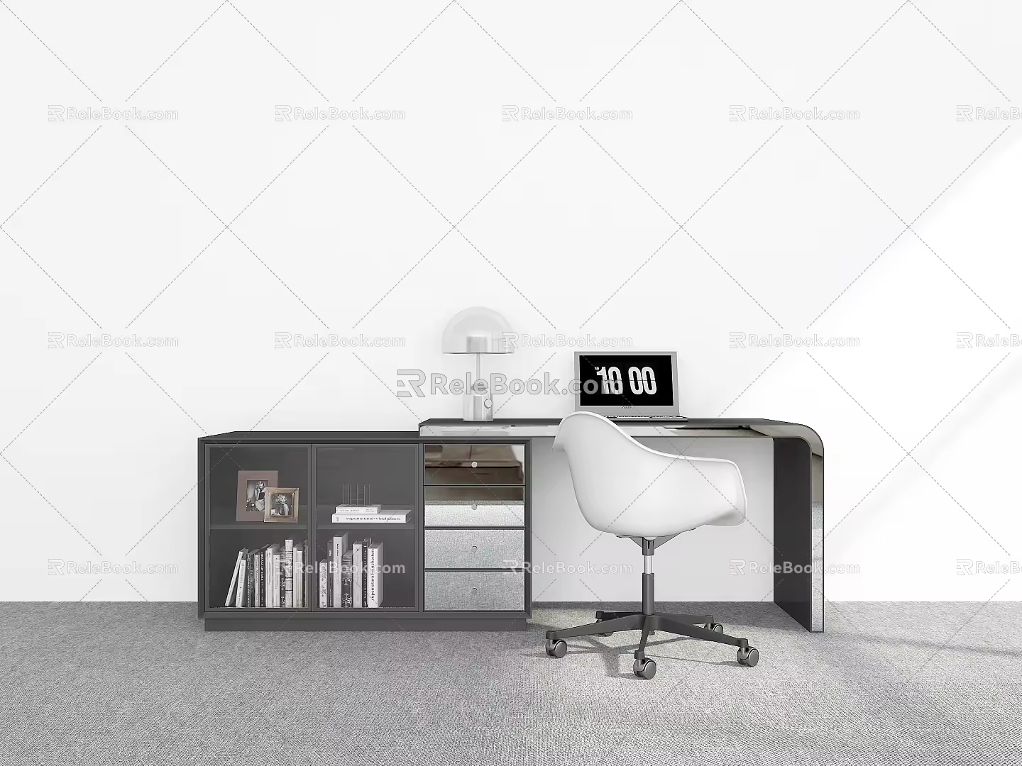 Modern Desk Chair Computer Desk Workbench Desk Table 3d model