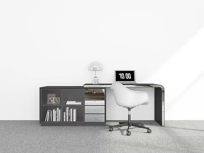 Modern Desk Chair Computer Desk Workbench Desk Table 3d model