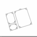 White Ornate Decorative Frames With Floral Patterns On Black Background