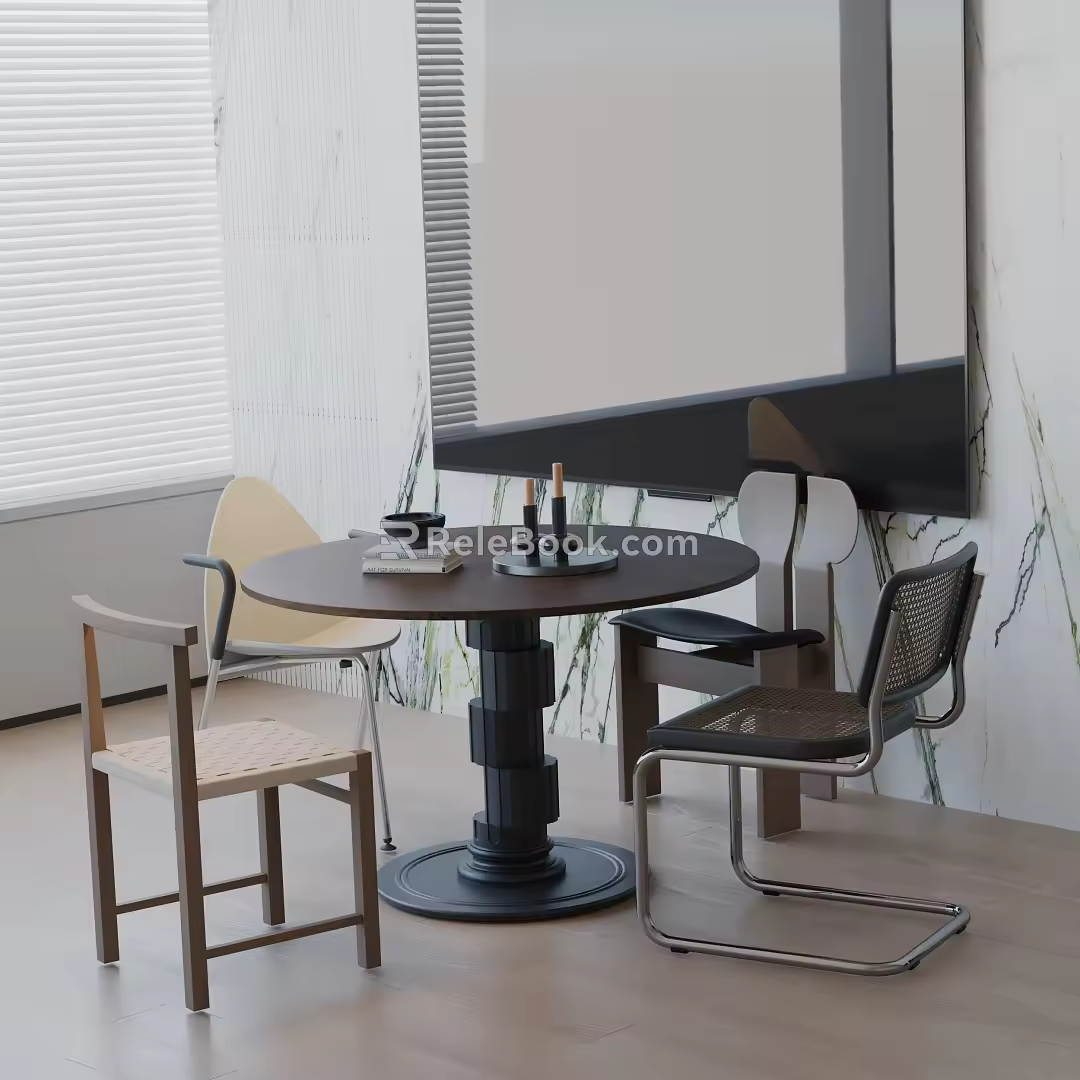 Modern table combination 3d model