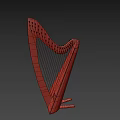 Handcrafted Wooden Harp Musical Instrument With Classic Design And Fine Strings