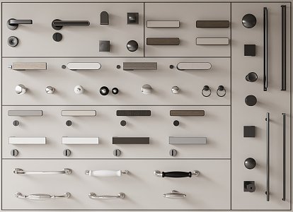 Modern door handle cabinet door handle 3d model