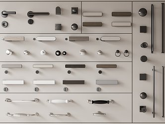 Modern door handle cabinet door handle 3d model