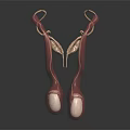 Anatomical 3D Rendering of Male Reproductive Organs Testes and Epididymis