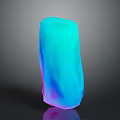 Decorative Ornament Set with Blue Purple Gradient Irregular Glossy Shape for Home Decor