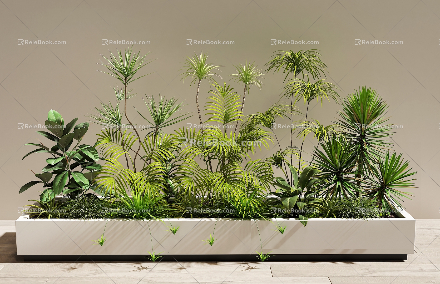 Plant combination Plant pile Plant landscape Courtyard sketch Courtyard landscape 3d model